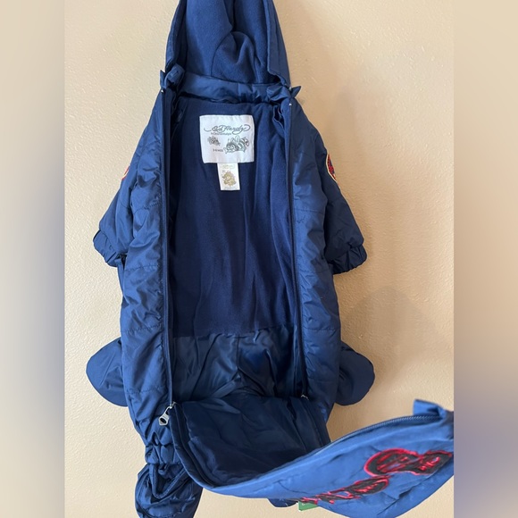 NWT Ed Hardy x Christian Audigier 3-6m Navy Snowsuit - Picture 12 of 13